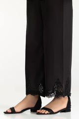 Black Lawn Embellished Trouser IUSTTR-42013
