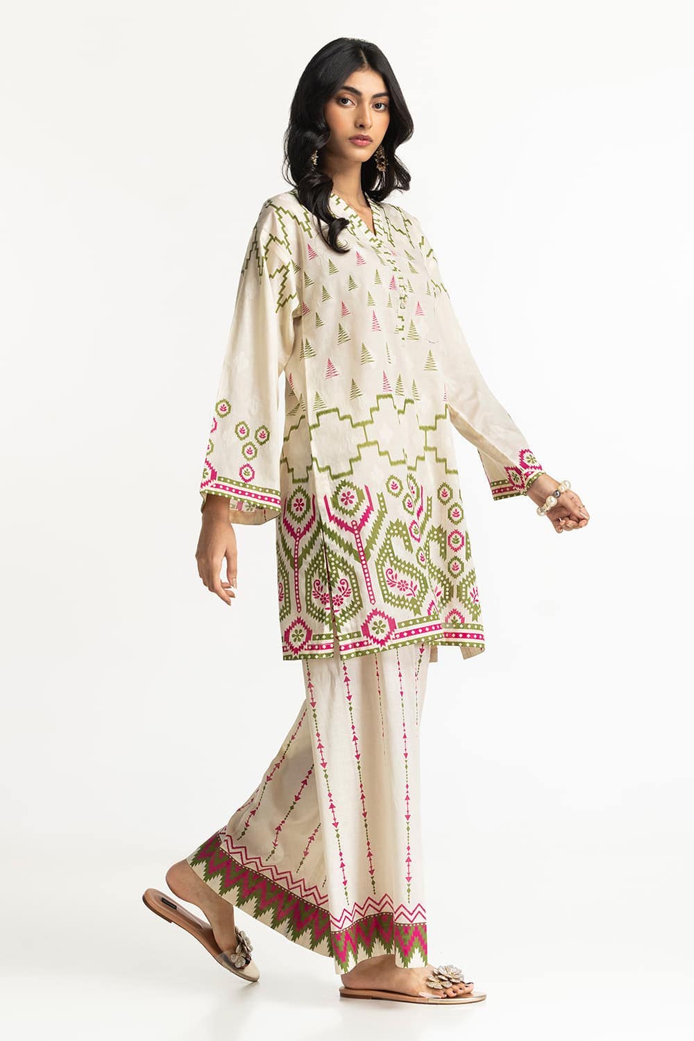 Jacquard Shirt And Printed Trouser IUSTTS-224