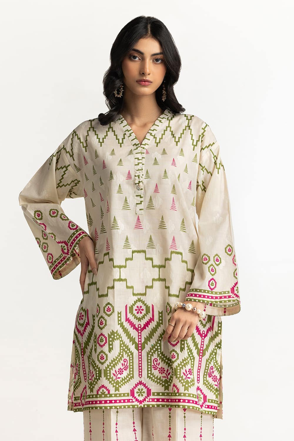 Jacquard Shirt And Printed Trouser IUSTTS-224