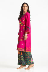 Lawn Embroidered Shirt With Printed Trouser IUSTTS-287