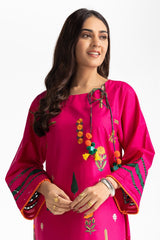 Lawn Embroidered Shirt With Printed Trouser IUSTTS-287