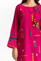 Lawn Embroidered Shirt With Printed Trouser IUSTTS-287