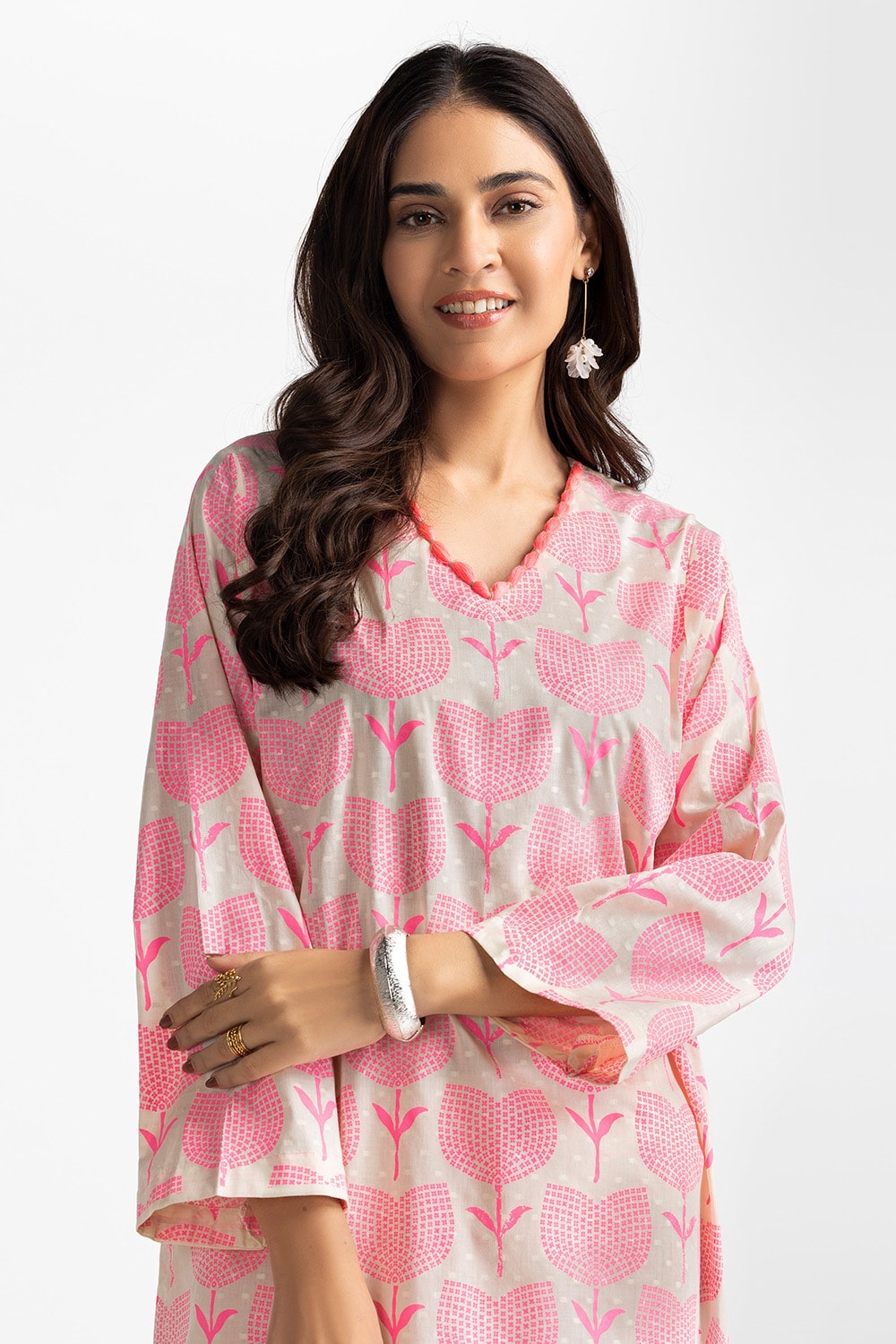 Jacquard Printed Shirt And Lawn  Lacquer Printed Trouser IUSTTS-303