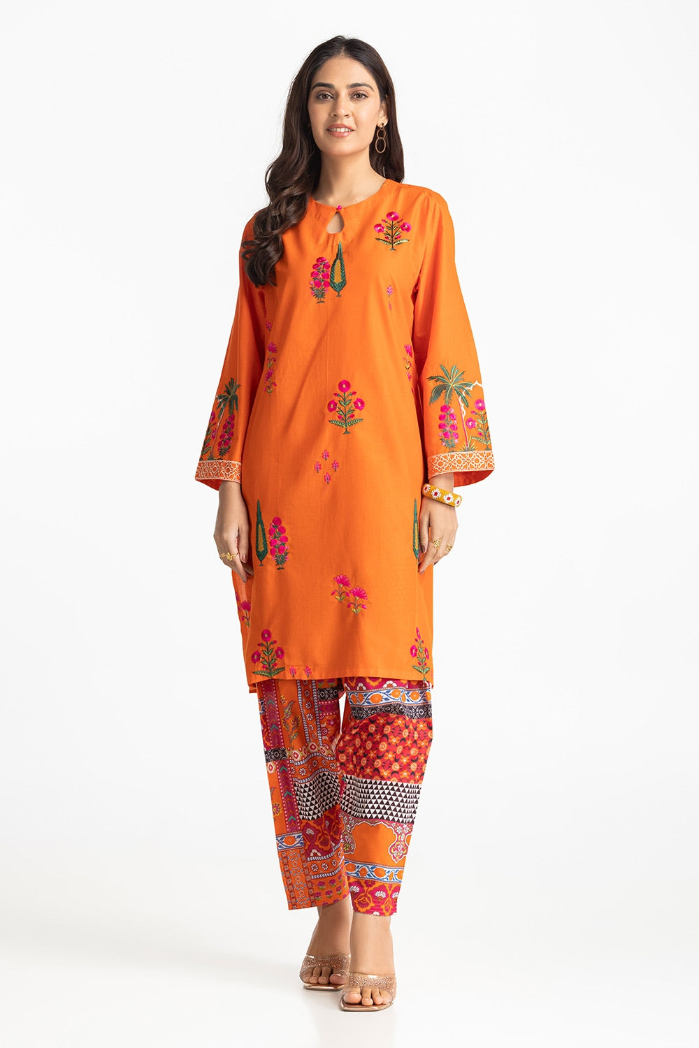 Lawn Printed With Embroidered Shirt And Printed Shalwar