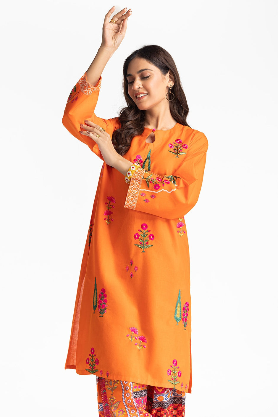 Lawn Printed With Embroidered Shirt And Printed Shalwar