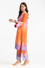 Lawn Lacquer Printed With Embroidered Shirt And Printed Trouser IUSTTS-307