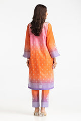 Lawn Lacquer Printed With Embroidered Shirt And Printed Trouser IUSTTS-307