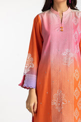 Lawn Lacquer Printed With Embroidered Shirt And Printed Trouser IUSTTS-307