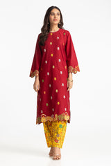 Lawn Embroidered Shirt With Printed Shalwar IUSTTS-308