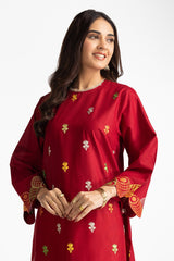 Lawn Embroidered Shirt With Printed Shalwar IUSTTS-308