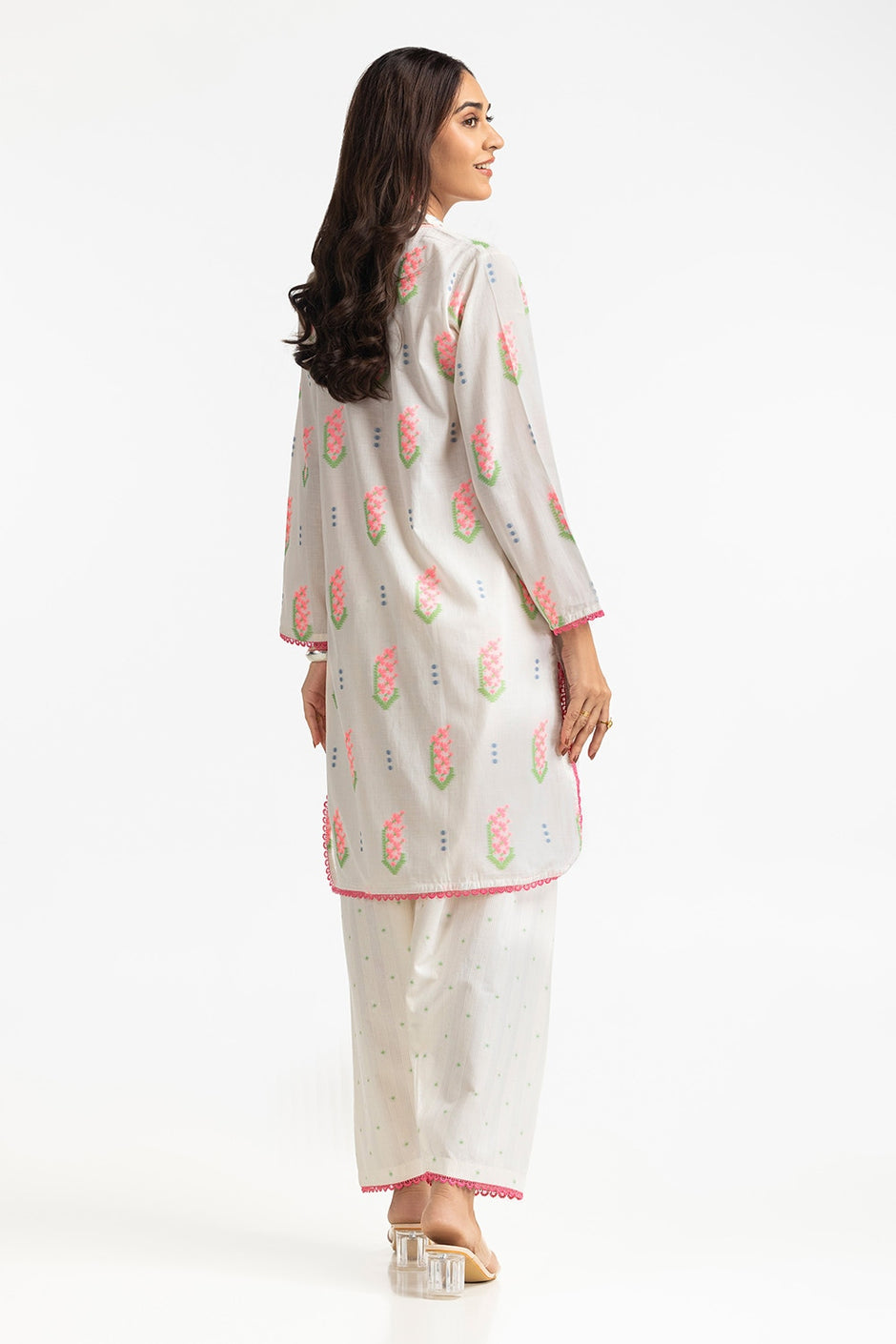 Jacquard Embellished Shirt And Shalwar