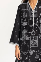 Lawn Embroidered Shirt And  Lacquer Printed Lawn Trouser IUSTTS-322 A