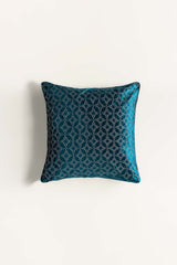 Jaal Green Velvet Embroidered Cushion Cover