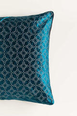 Jaal Green Velvet Embroidered Cushion Cover