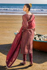 3 Piece Unstitched Embroidered Jacquard Suit MJ-42038