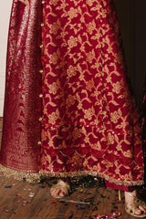 3 Piece Unstitched Embroidered Cotton Jacquard Suit with Jacquard Dupatta FE-52073