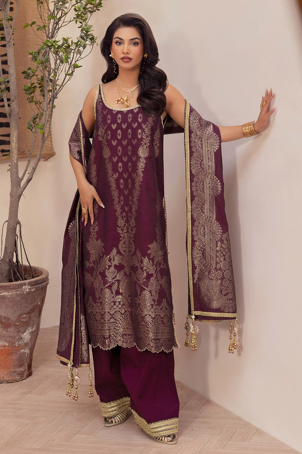 3 Piece Unstitched Jacquard Suit FE-52151