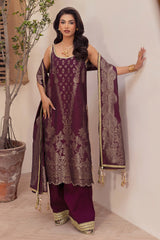 3 Piece Unstitched Jacquard Suit FE-52151