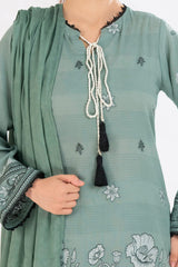 3 Piece Unstitched Jacquard Suit CLP-52179 A