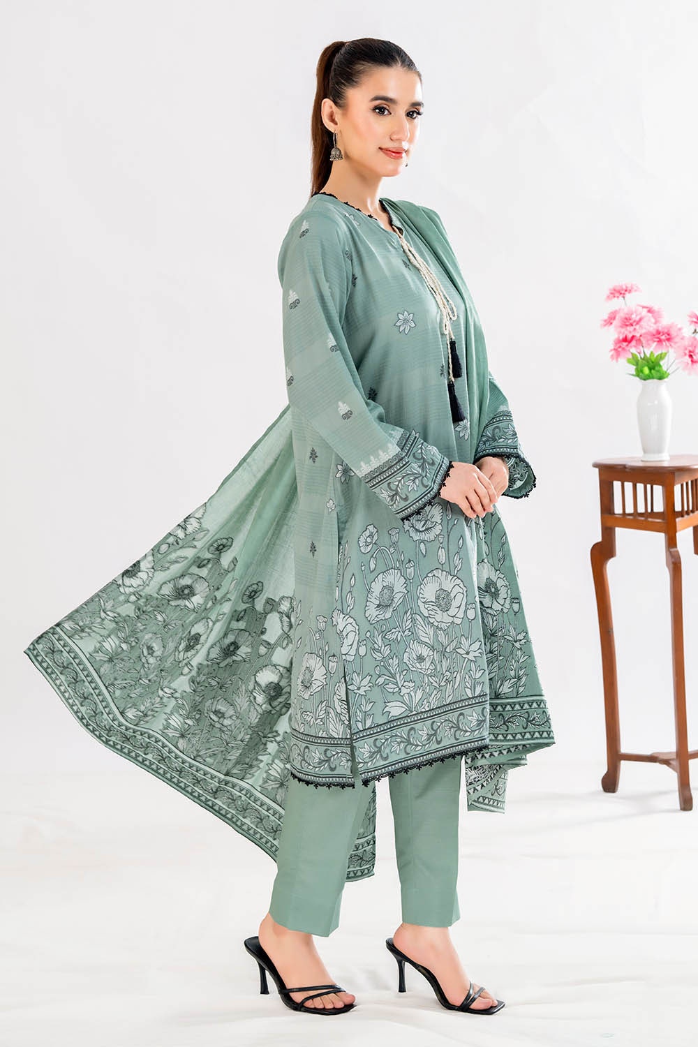 3 Piece Unstitched Jacquard Suit CLP-52179 A