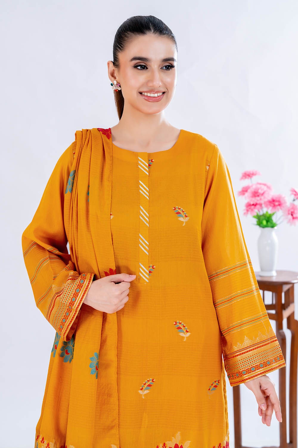 3 Piece Unstitched Jacquard Suit CLP-52180 B