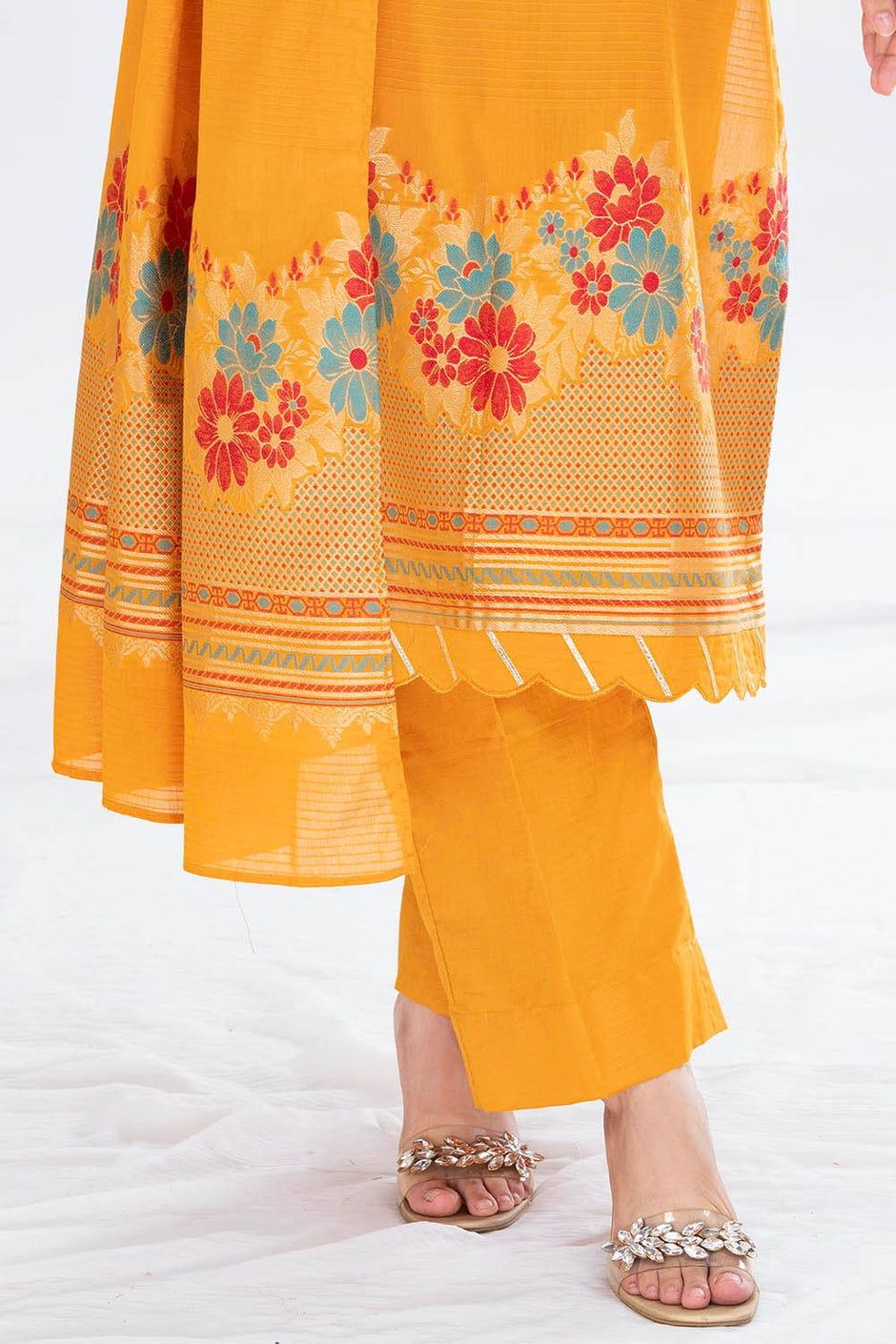 3 Piece Unstitched Jacquard Suit
