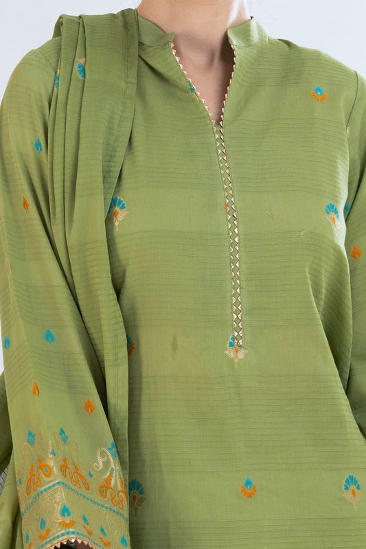 3 Piece Unstitched Jacquard Suit CLP-52181 B