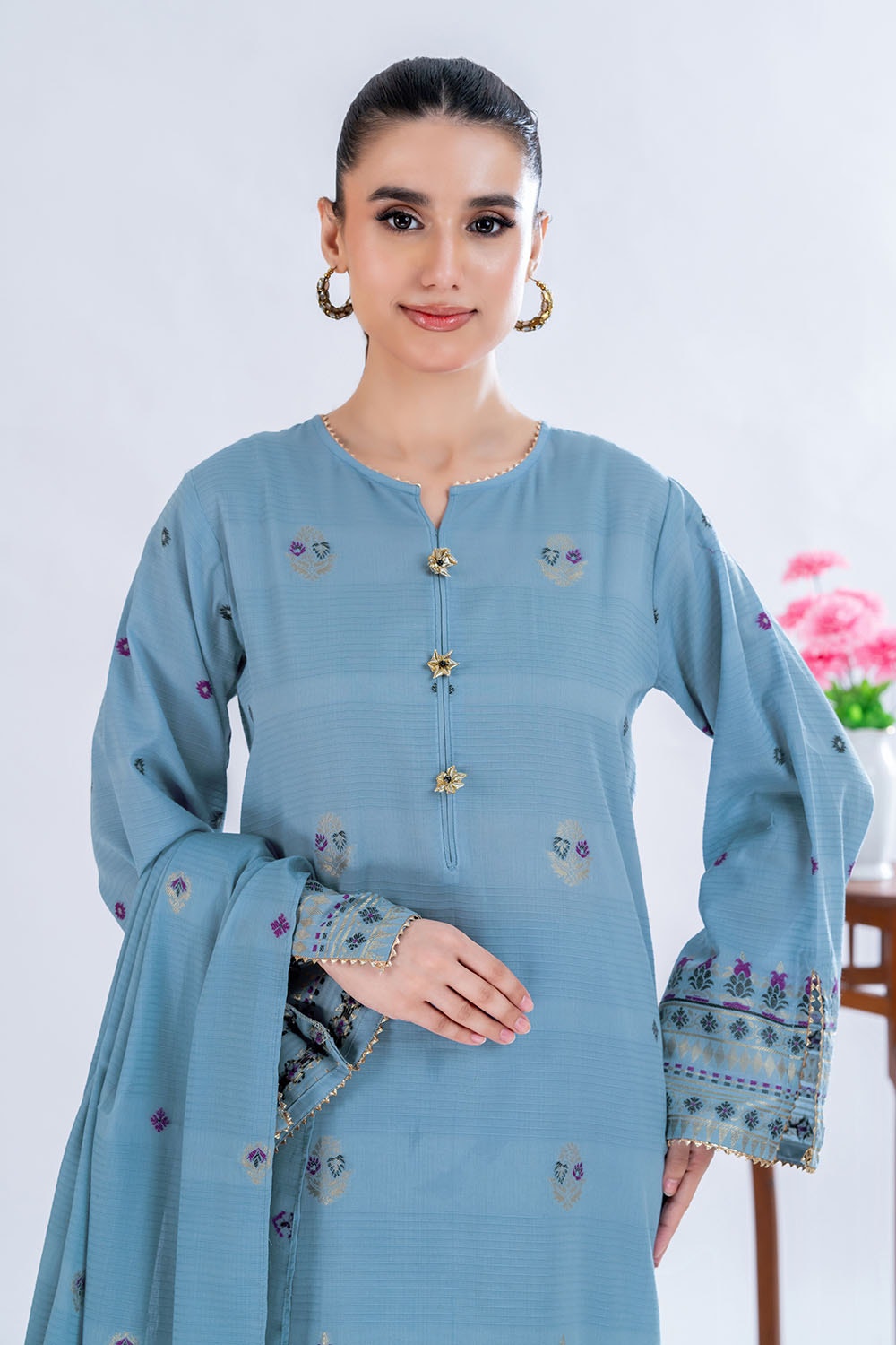 3 Piece Unstitched Jacquard Suit CLP-52182 A