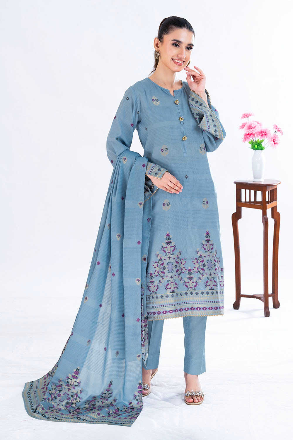 3 Piece Unstitched Jacquard Suit CLP-52182 A