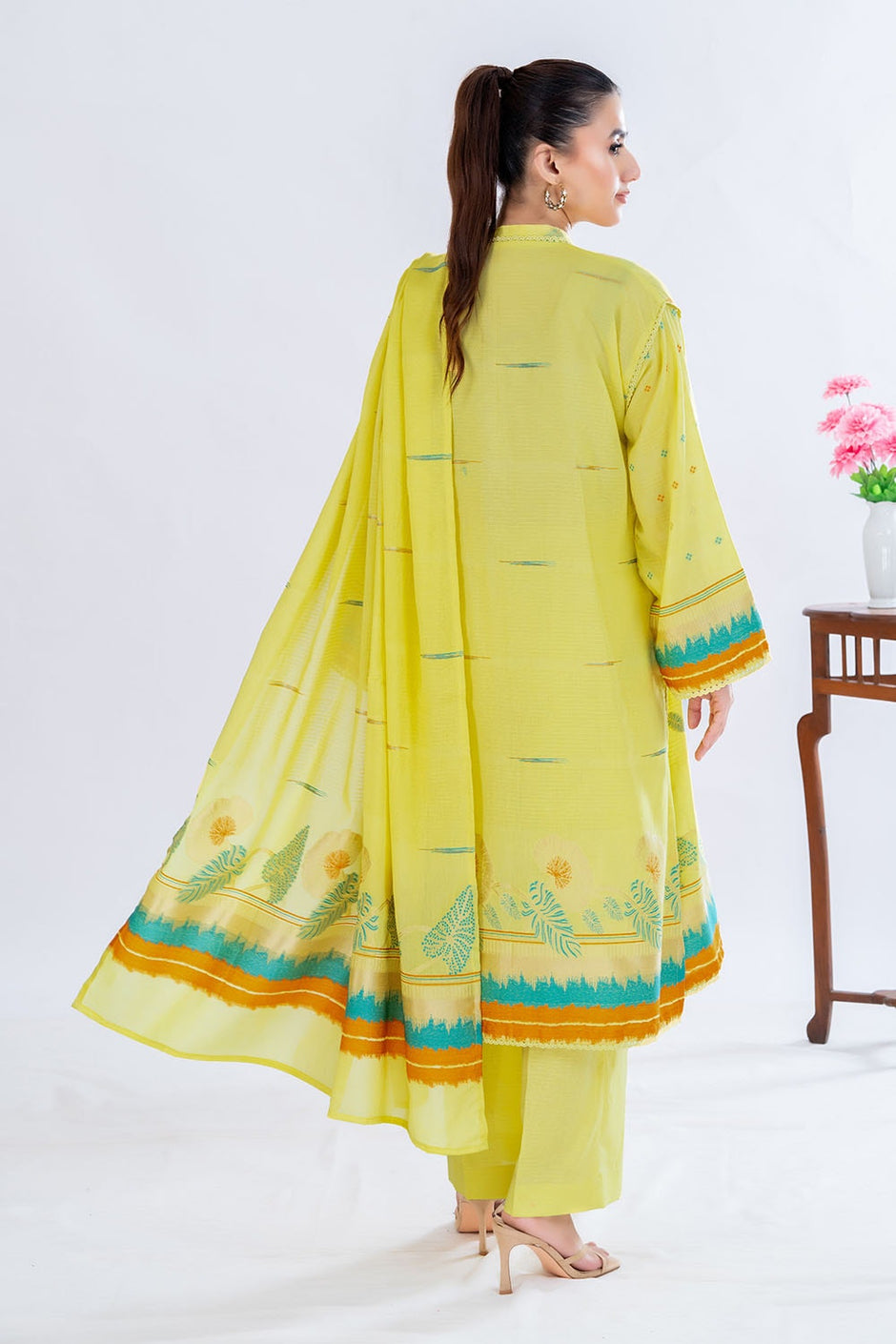 3 Piece Unstitched Jacquard Suit