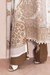 3 Piece Unstitched Embroidered Jacquard Suit with Jacquard Dupatta FE-52090