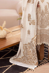 3 Piece Unstitched Embroidered Jacquard Suit with Jacquard Dupatta FE-52090