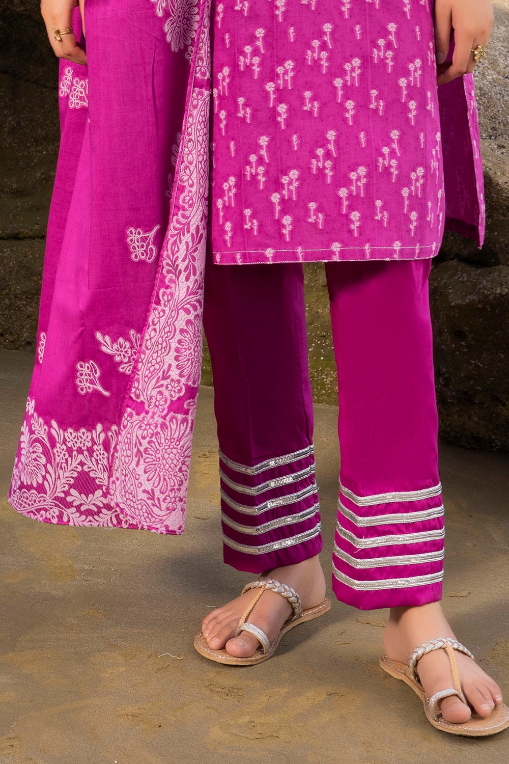 3 Piece Unstitched Jacquard Suit JD-42010