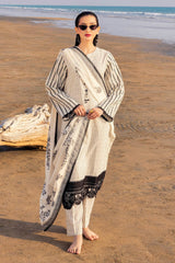 3 Piece Unstitched Embroidered Jacquard Suit with Jacquard Dupatta JD-42008