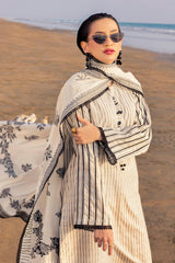 3 Piece Unstitched Embroidered Jacquard Suit with Jacquard Dupatta JD-42008