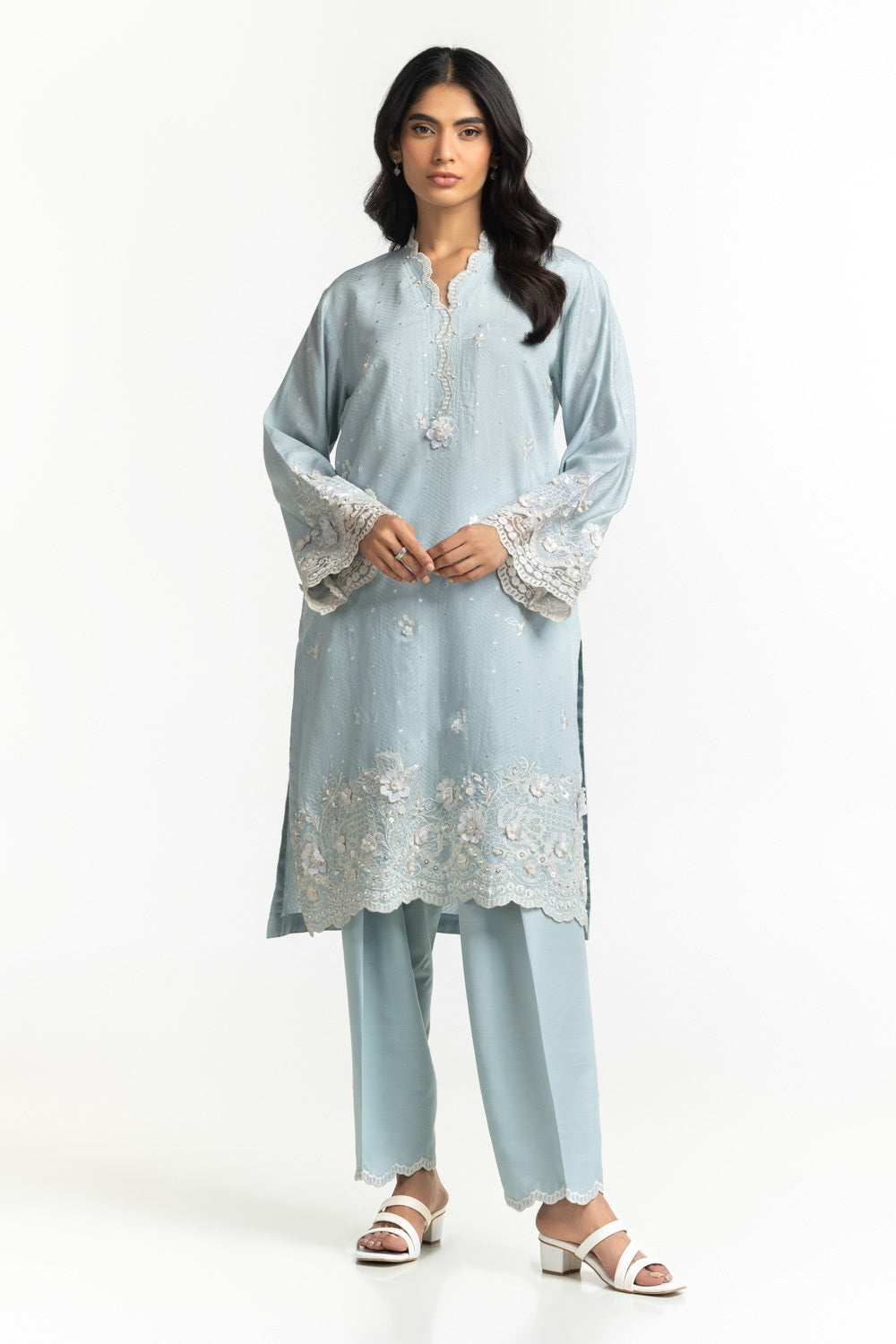 Jacquard Embroidered Shirt And Trouser IPST-44322