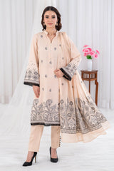 3 Piece Unstitched Jacquard Suit CLP-52222 B