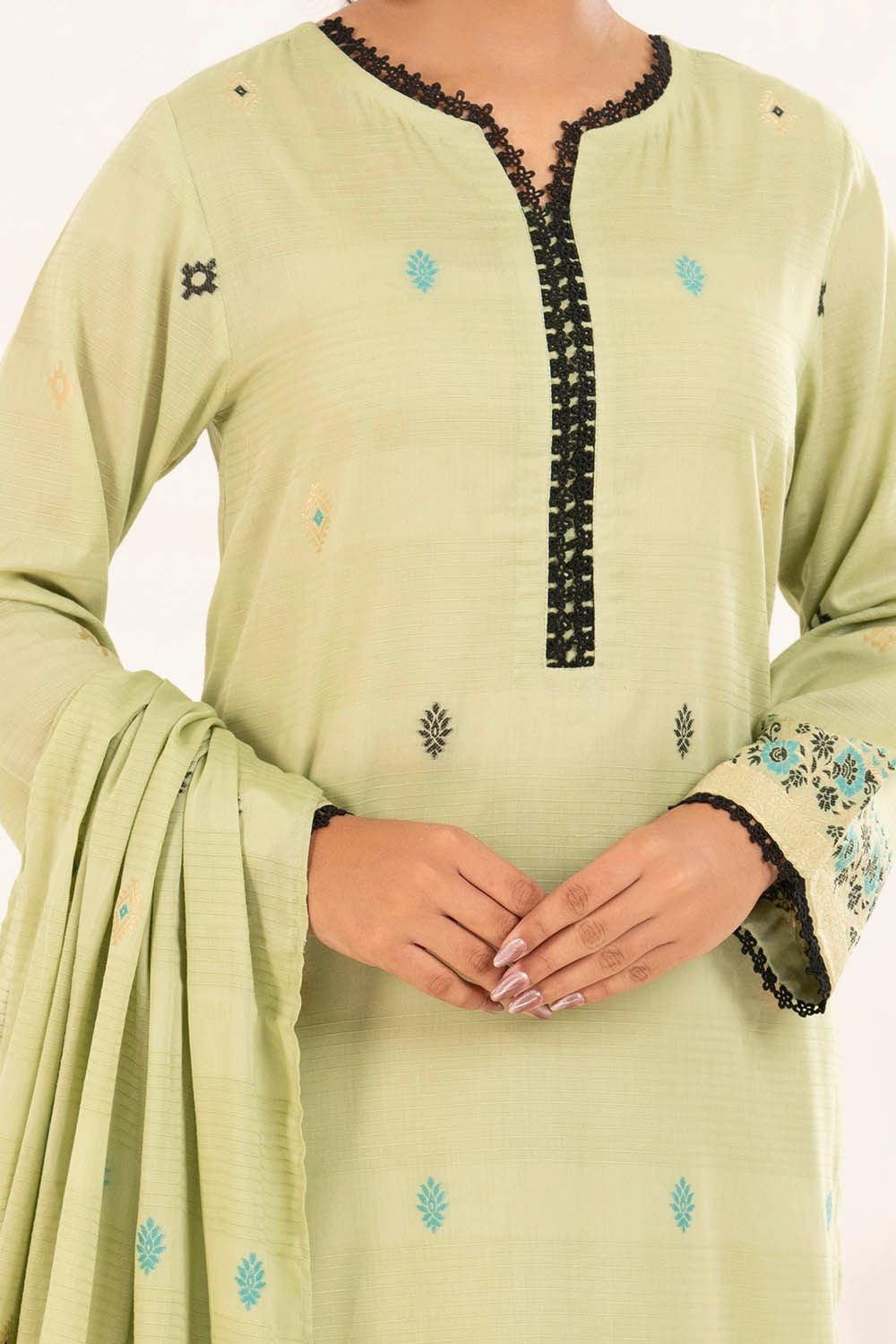 3 Piece Unstitched Jacquard Suit CLP-52175 B