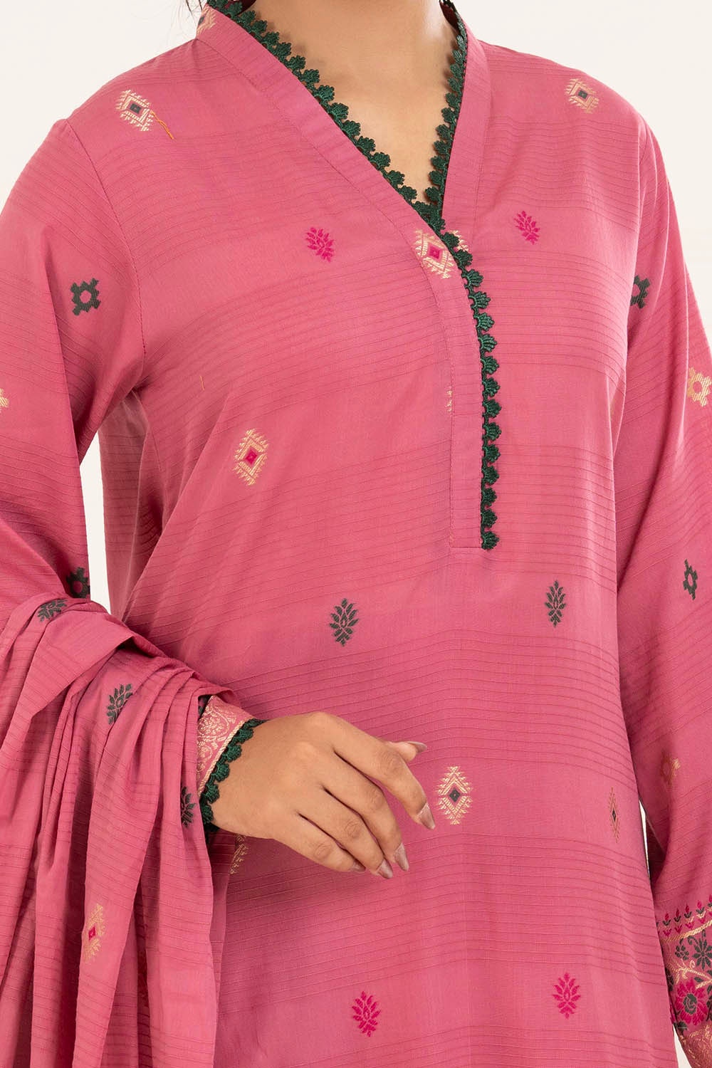 3 Piece Unstitched Jacquard Suit CLP-52175 C