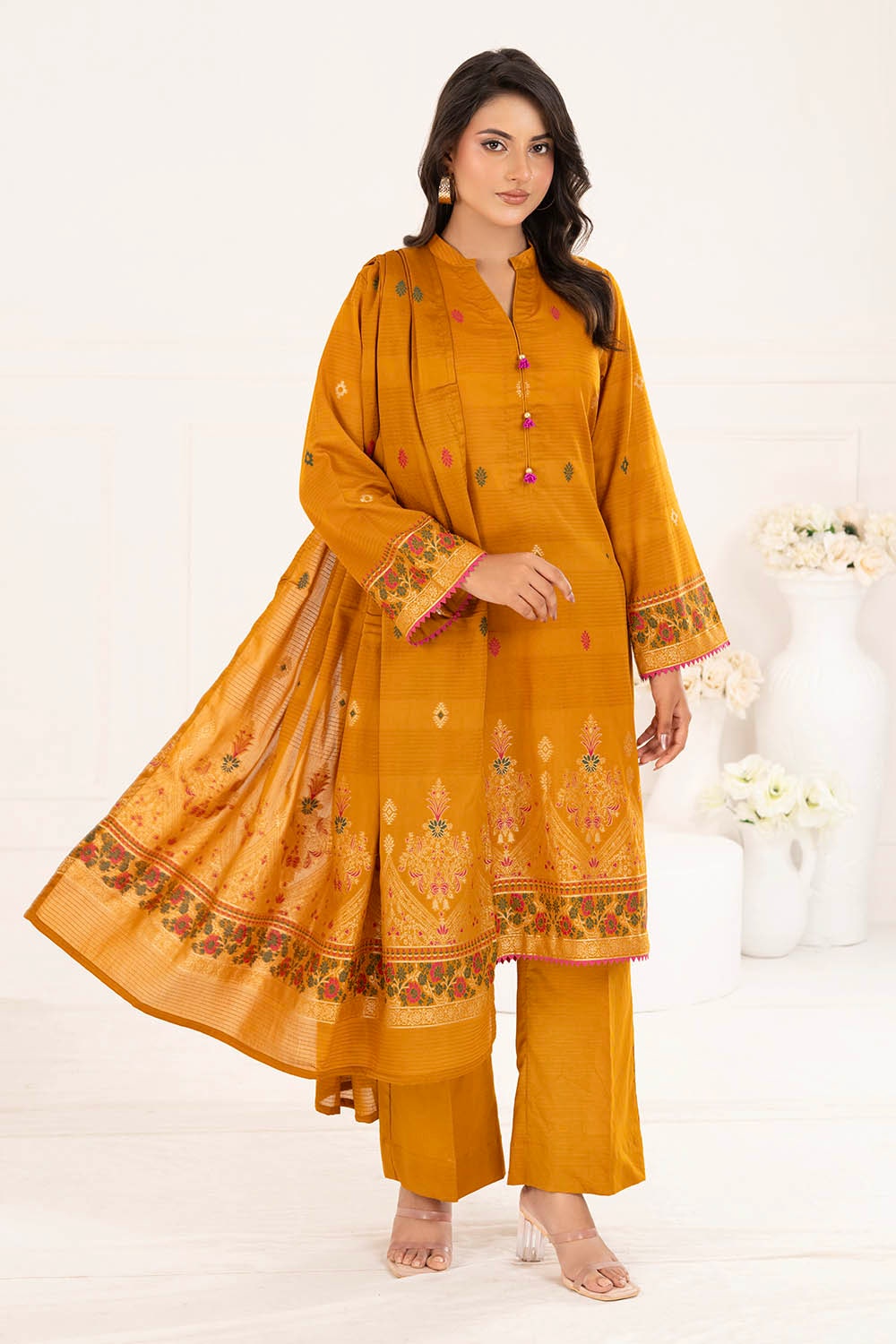 3 Piece Unstitched Jacquard Suit CLP-52175 E