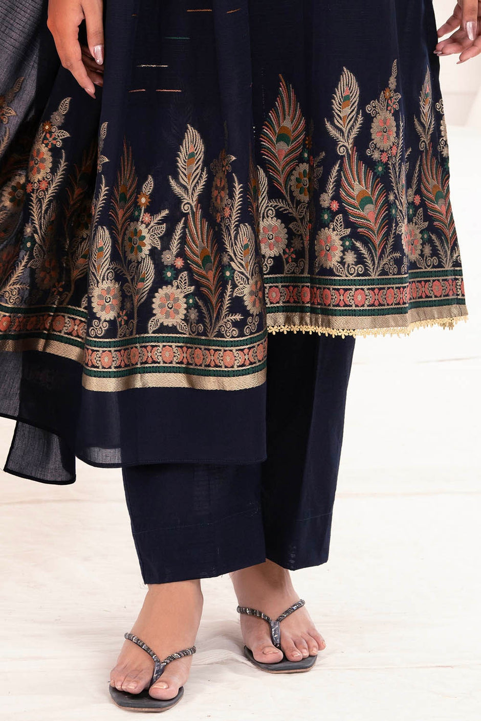 3 Piece Unstitched Jacquard Suit