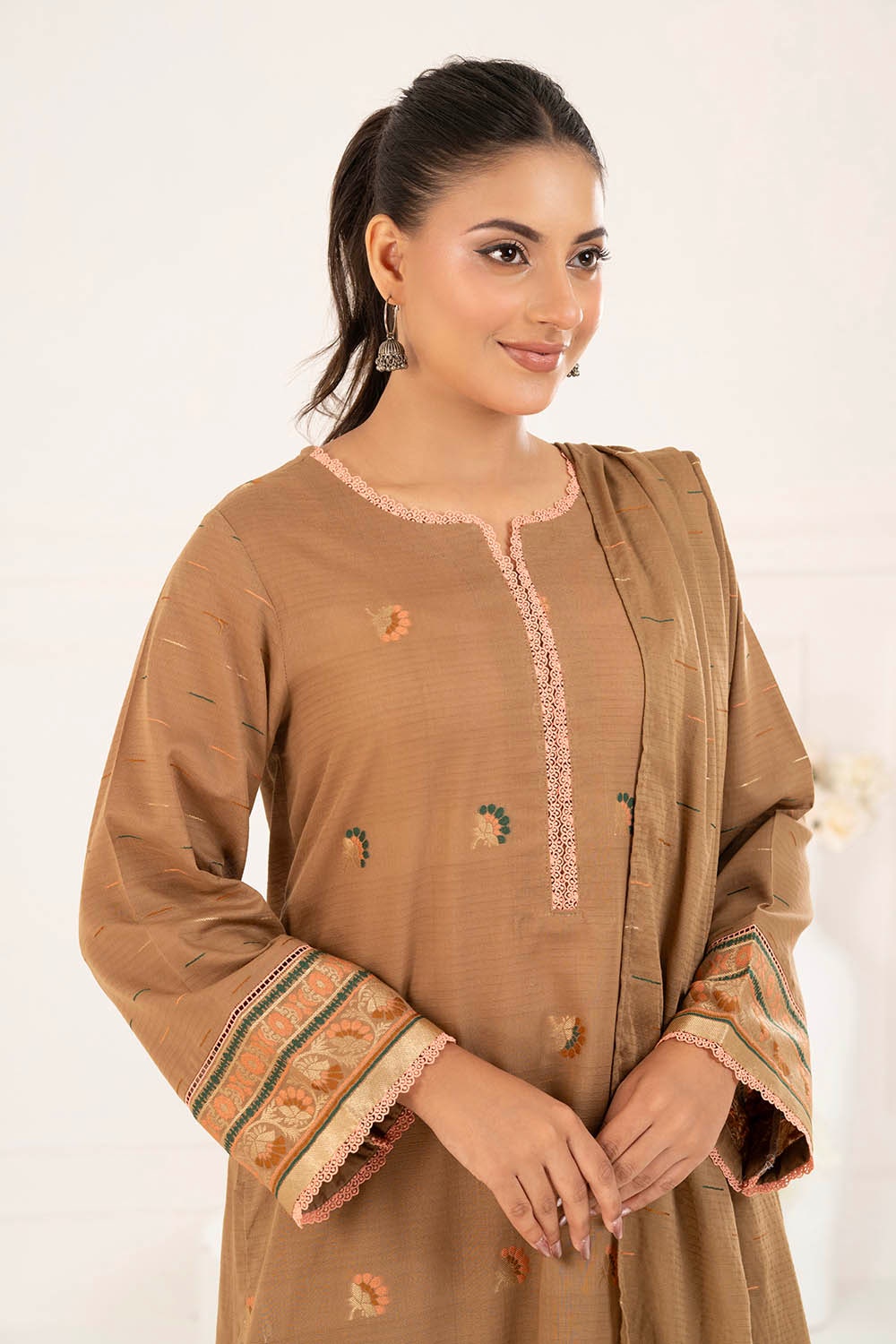 3 Piece Unstitched Jacquard Suit CLP-52176 E