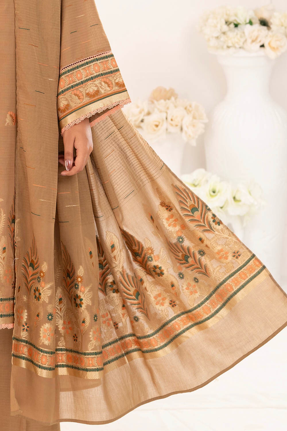 3 Piece Unstitched Jacquard Suit CLP-52176 E