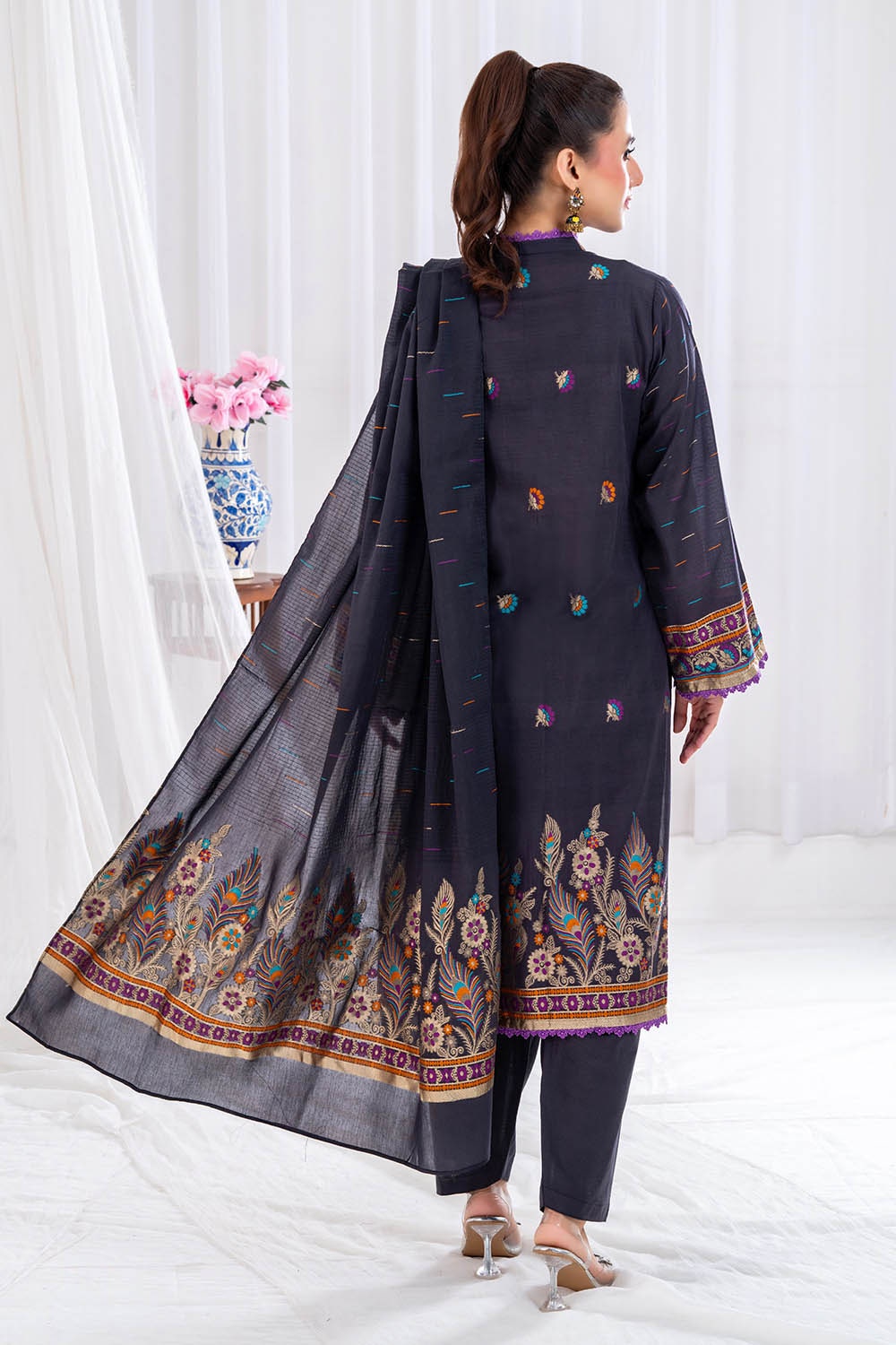 3 Piece Unstitched Jacquard Suit CLP-52176 F