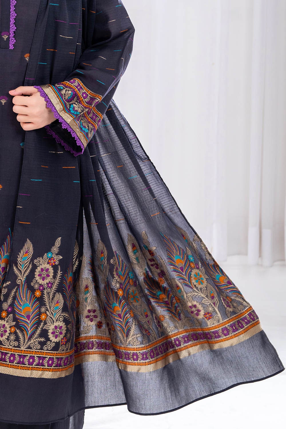 3 Piece Unstitched Jacquard Suit CLP-52176 F