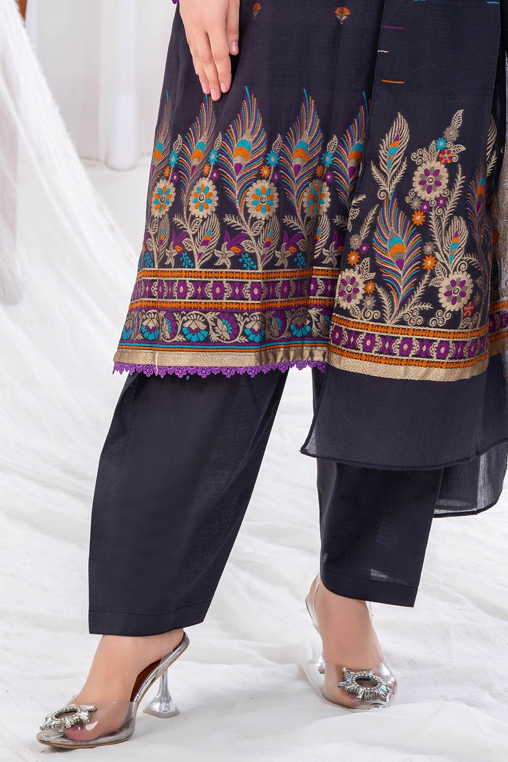 3 Piece Unstitched Jacquard Suit CLP-52176 F