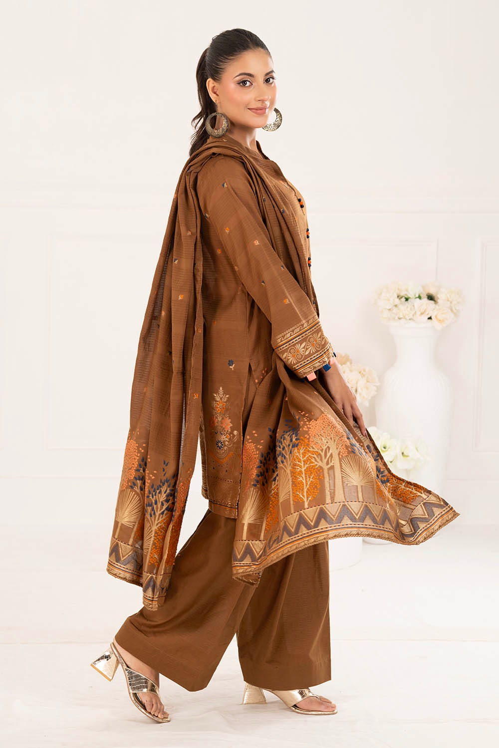 3 Piece Unstitched Jacquard Suit CLP-52177 B