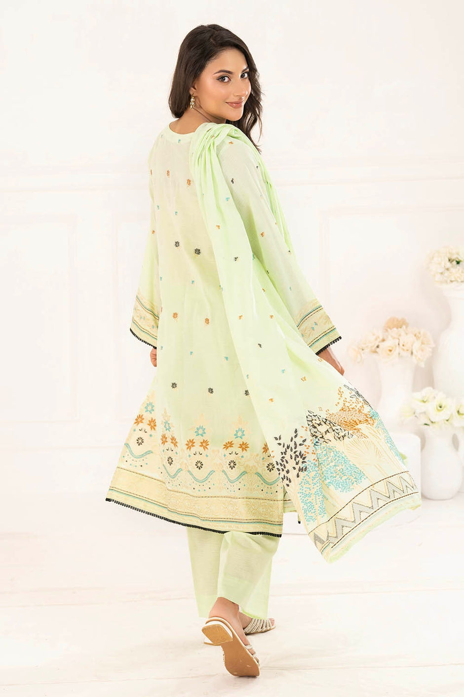 3 Piece Unstitched Jacquard Suit
