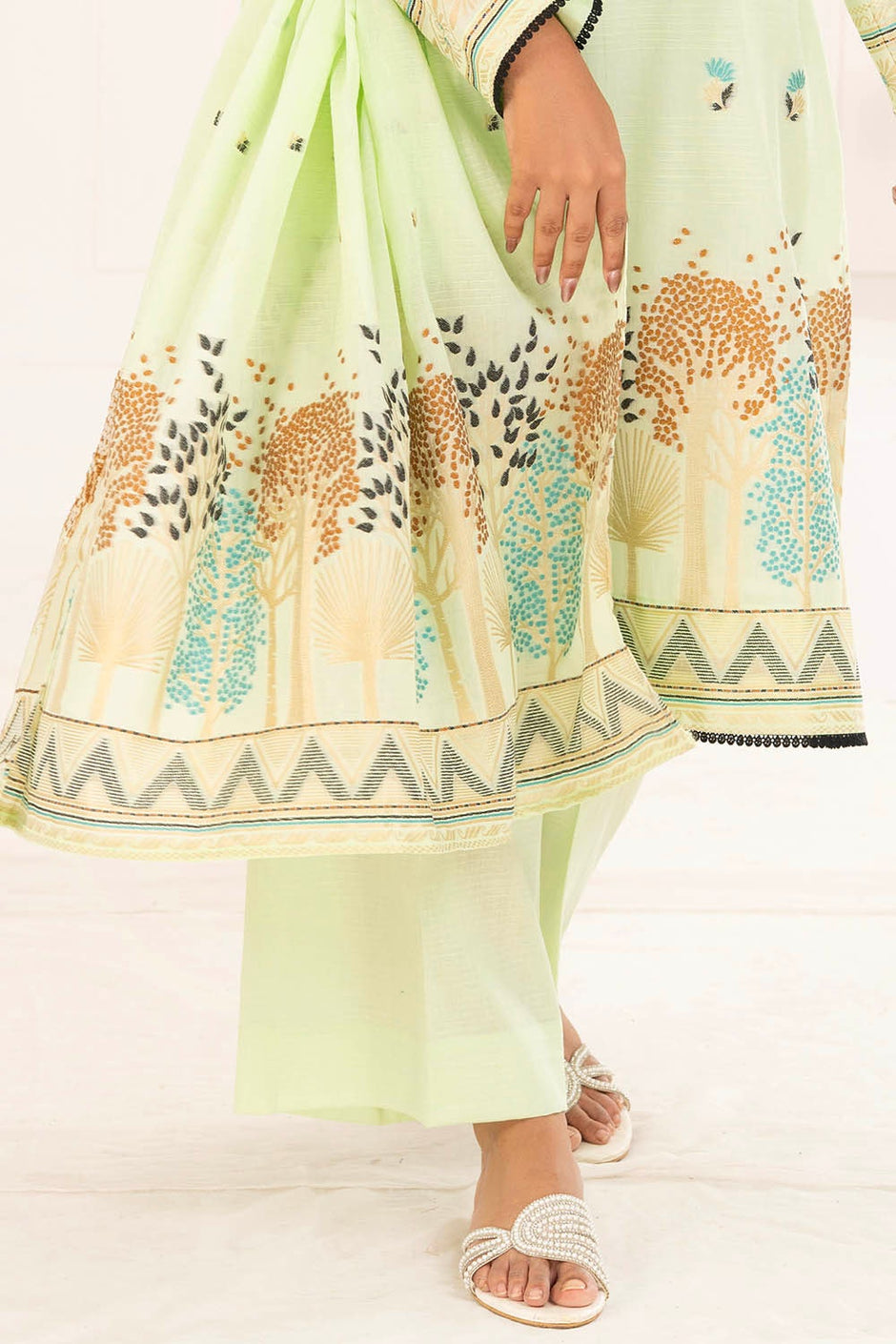3 Piece Unstitched Jacquard Suit