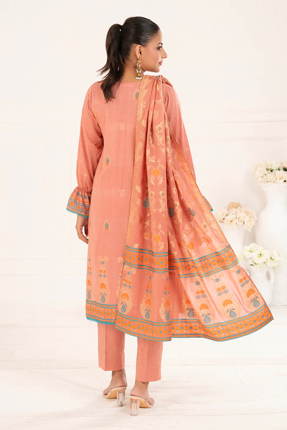 3 Piece Unstitched Jacquard Suit CLP-52178 C